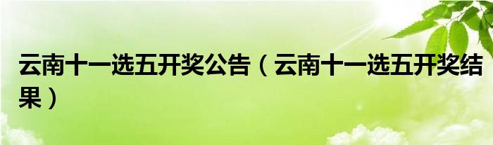 十一选五开奖结果云南查询今日指南十一选五开奖结果云南查询今天开奖结果