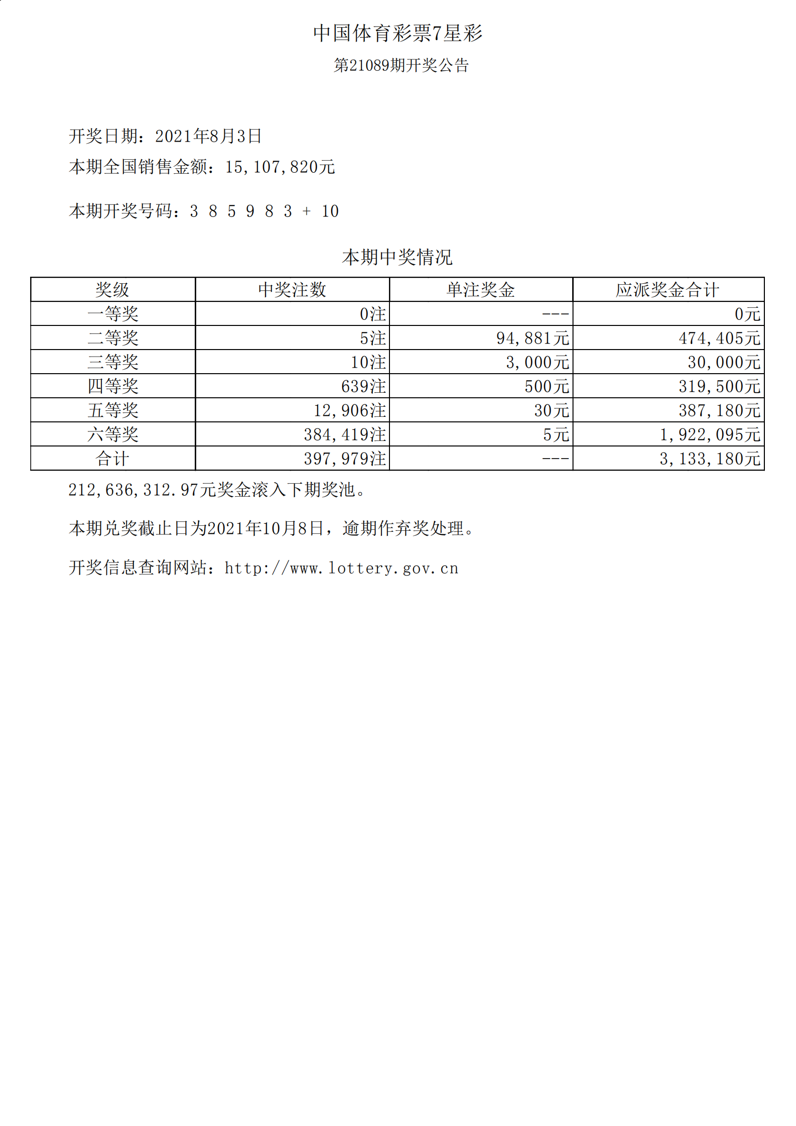 七星彩开奖查询，21089期的惊喜与期待体彩七星彩开奖查询21035期